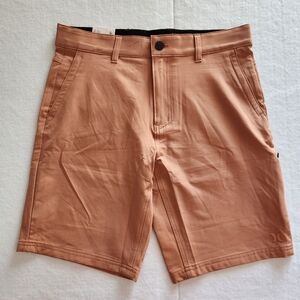 Hurley Men's  Stone Orange Flat Front Shorts Size 30